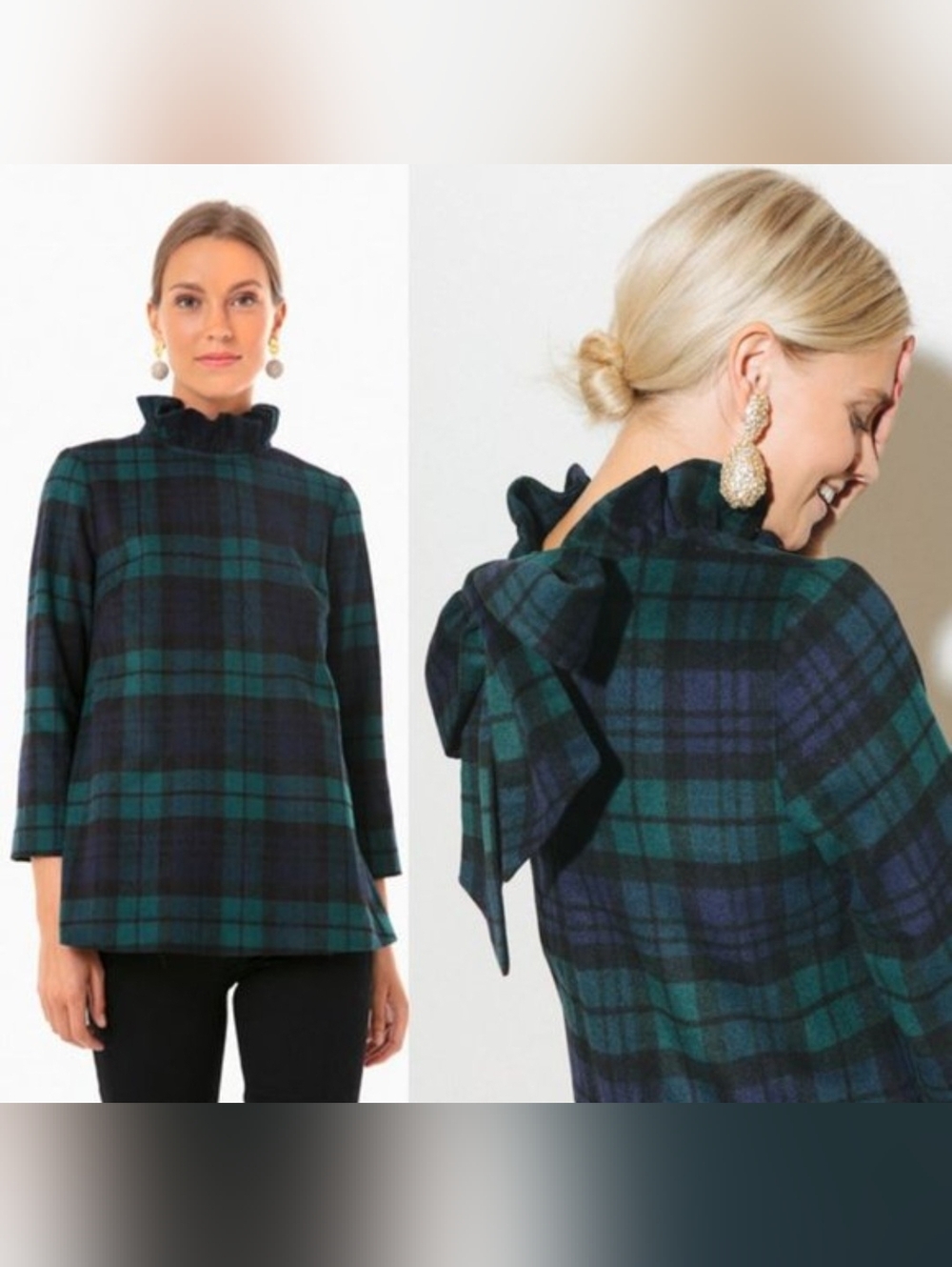Tuckernuck Blackwatch Plaid Faye Blouse